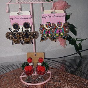 Cherry Beaded Earrings
